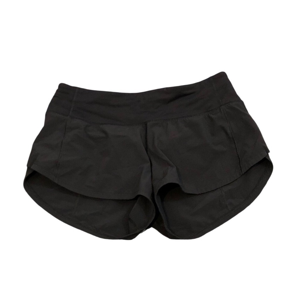 Lululemon Hotty Hot High-Rise Lined Short 2.5" Low Rise Running Black Womens